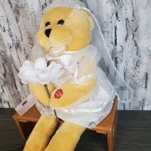 PBC International Bride Bear Singing Plush Doll Sings Going To The Chapel VIDEO